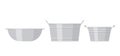 Basin. Metal washbowl. Vector illustration. Flat design