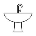 Basin Outline Vector icon which can easily modify or edit