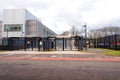 Basingstoke, UK - February 10 2016: Heavy security gates and bar