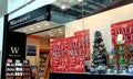 Basingstoke, UK - January 04 2017: Shop front of Waterstone`s Book store with Half Price Sale signs Royalty Free Stock Photo