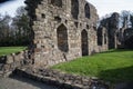 Basingwerk Abbey historic ruins in Greenfield, near Holywell North Wales.