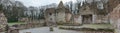 Basingwerk Abbey historic ruins in Greenfield, near Holywell North Wales.