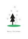 Card with christmas trees, merry christmas concept Royalty Free Stock Photo