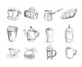 CCoffee Doodles Royalty Free Stock Photo