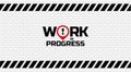 Warning sign. Work in progress background. Royalty Free Stock Photo