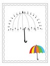 Umbrella coloring page