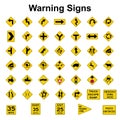 Warning Signs collection Royalty Free Stock Photo