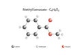 Molecular formula of methyl benzoate.