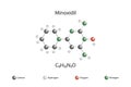 Molecular formula of minoxidil.