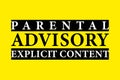 parental advisory explicit content on yellow