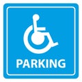 Disabled Parking Sign on white Royalty Free Stock Photo