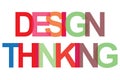 design thinking on white