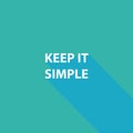 keep it simple on blue Royalty Free Stock Photo