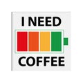 i need coffee with full battery on white