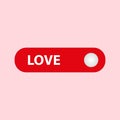 love button on pink