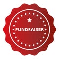 fundraiser stamp on white