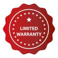 limited warranty stamp on white