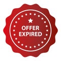 offer expired stamp on white Royalty Free Stock Photo