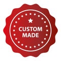 custom made stamp on white Royalty Free Stock Photo