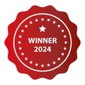 winner 2024 stamp on white