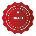 draft stamp on white