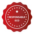 responsable eco stamp on white Royalty Free Stock Photo