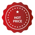 hot price stamp on white