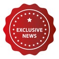 exclusive news stamp on white Royalty Free Stock Photo