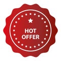hot offer stamp on white