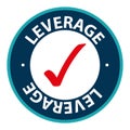 leverage stamp on white Royalty Free Stock Photo