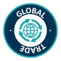 global trade stamp on white