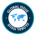 global issue stamp on white