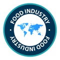 food industry stamp on white
