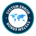 system error stamp on white Royalty Free Stock Photo