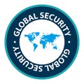 global security stamp on white