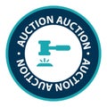 auction stamp on white Royalty Free Stock Photo
