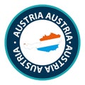 austria stamp on white