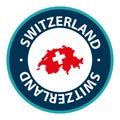 switzerland stamp on white Royalty Free Stock Photo