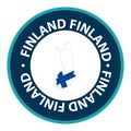 finland stamp on white