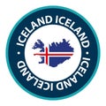 iceland stamp on white
