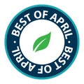 best of april stamp on white Royalty Free Stock Photo