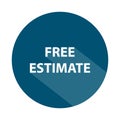 free estimate badge on white