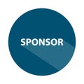 sponsor badge on white Royalty Free Stock Photo