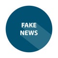 fake news badge on white