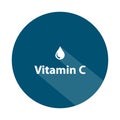 vitamin c badge on white