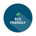 eco friendly badge on white