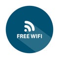 free wifi badge on white
