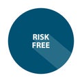 risk free badge on white