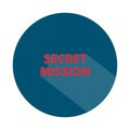 secret mission badge on white