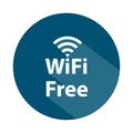 wifi free badge on white